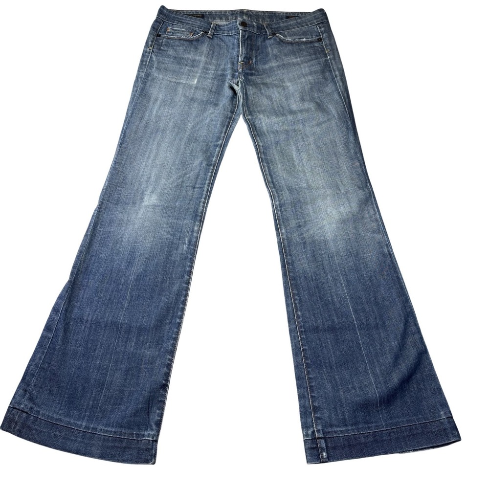 Citizens of Humanity Faye 003 Jeans Womens 31 Blue Med Wash Low Rise Wide Leg